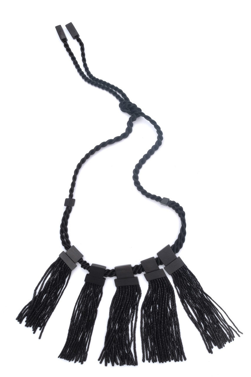 Natori Buy Buffalo Fringe Belt in Black Online