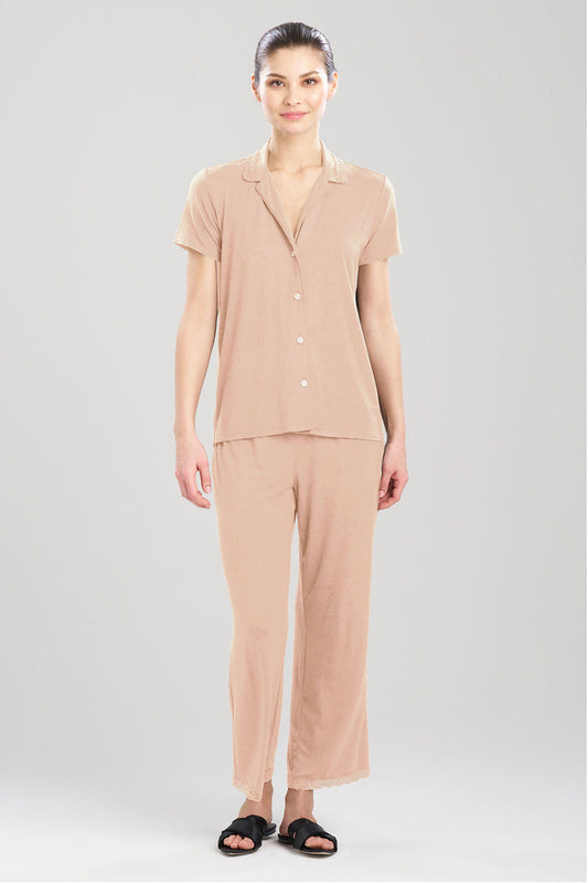 Natori Buy Feathers Essentials Lenzing™ Ecovero™ Viscose Lace Applique Trim PJ in Café Online