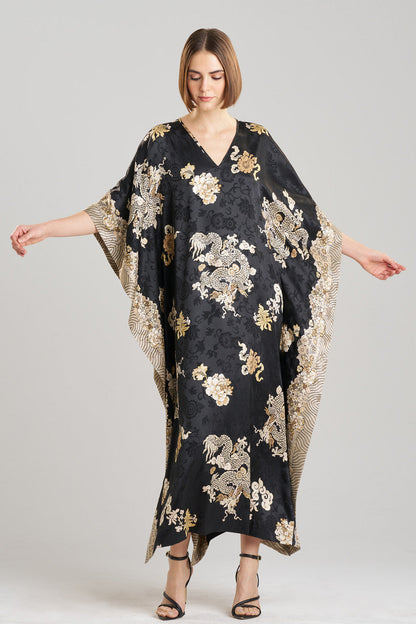 Natori Buy Imperial Dragon Jacquard Caftan in Black Online