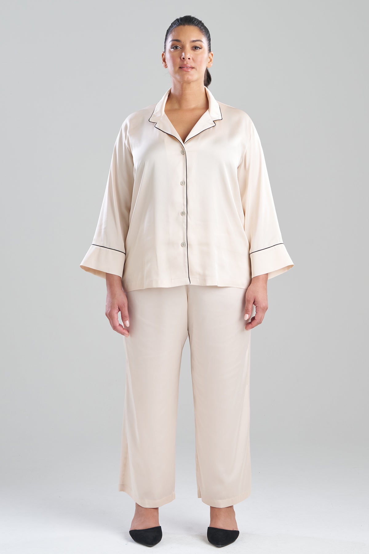 Natori Satin Essentials Notch PJ Set