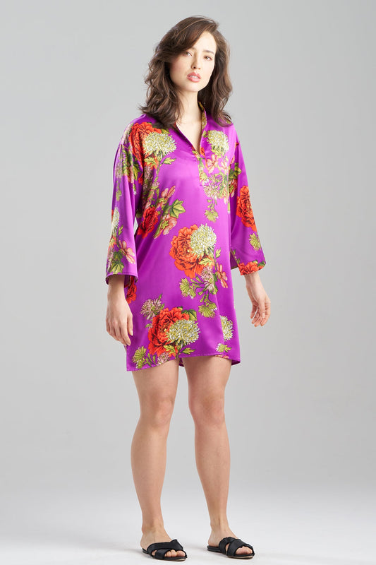 Natori Crysanthe Printed Satin Sleepshirt