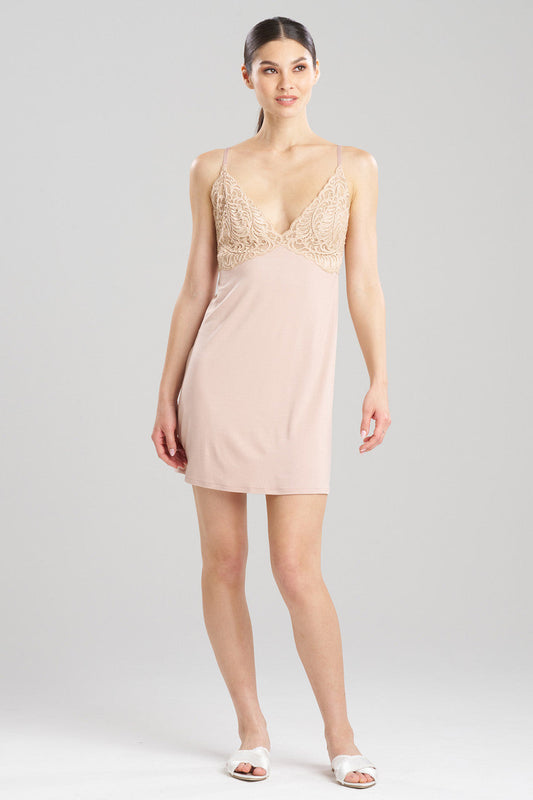 Natori Buy Feathers Essentials Lenzing™ Ecovero™ Viscose Lace Chemise in Café Online