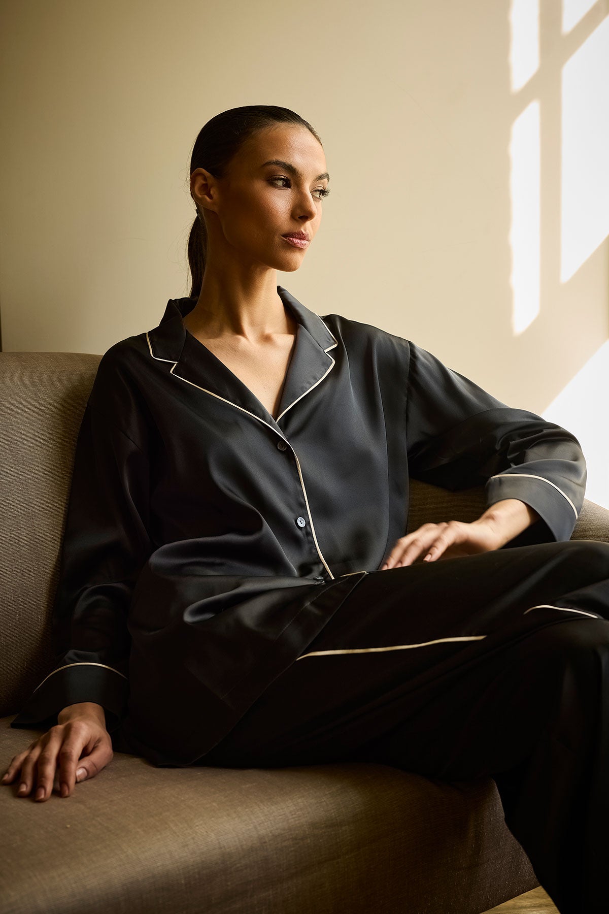 Natori Satin Essentials Wide Leg Pants