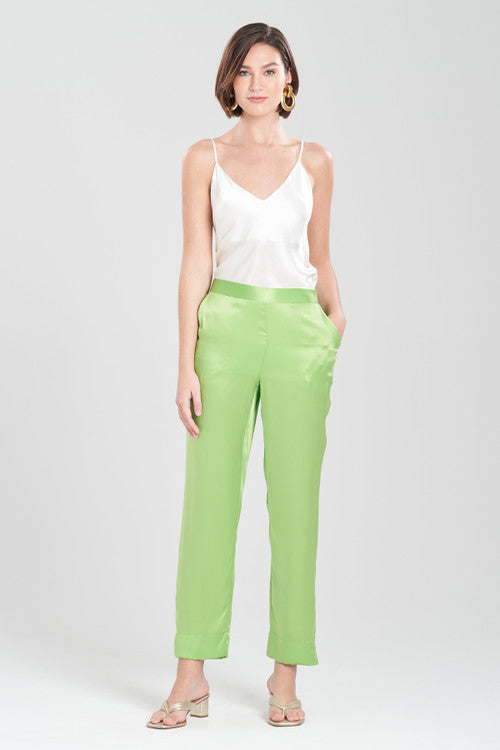 Natori Buy Key Essentials Silk Straight Leg Pants in Limon Online