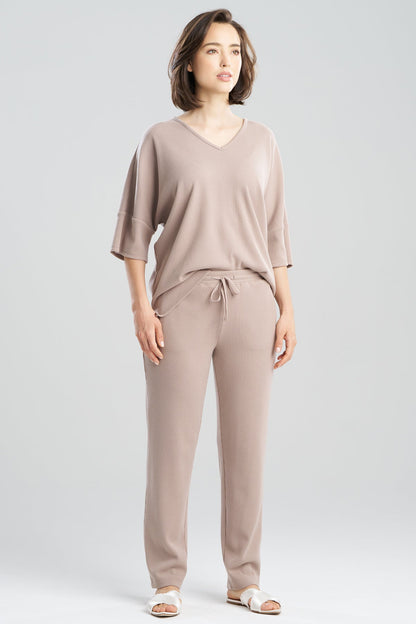 Natori Tranquility Waffle Tapered Pants
