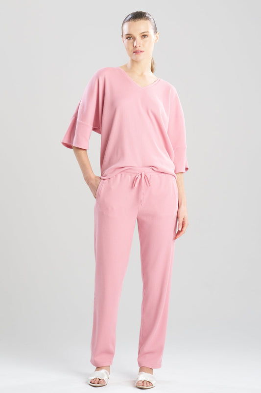 Natori Tranquility Waffle Tapered Pants