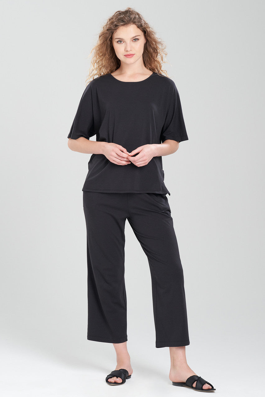 Natori Buy Ease Short Sleeve Top in Black Online