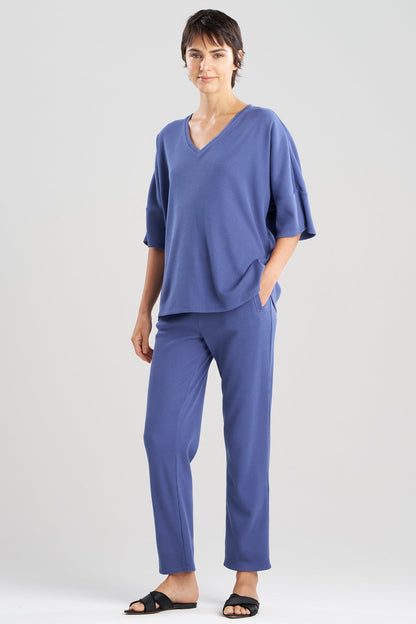 Natori Tranquility Waffle V-Neck Top