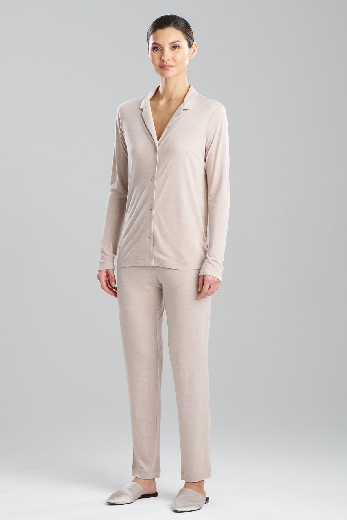 Natori Buy Shangri-La TENCEL™ Long Sleeve Notch PJ in Cashmere Online