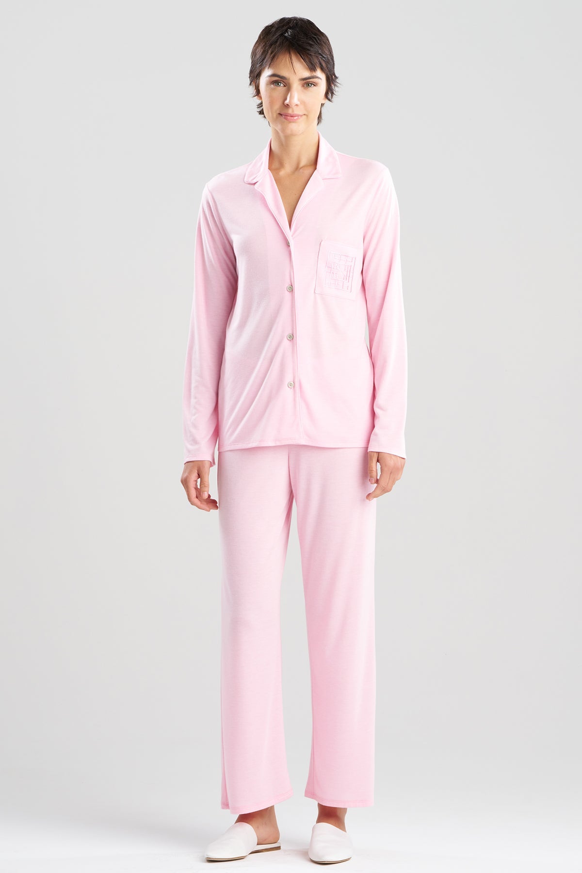 Natori Shangri-La Embroidered TENCEL™ Notch PJ