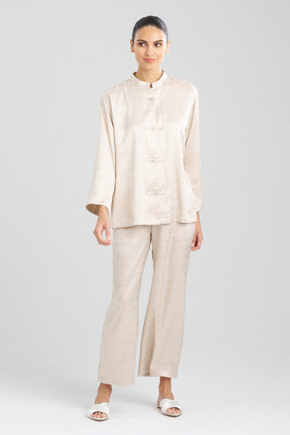 Natori Buy Infinity Jacquard Mandarin PJ in Sand Taupe Online