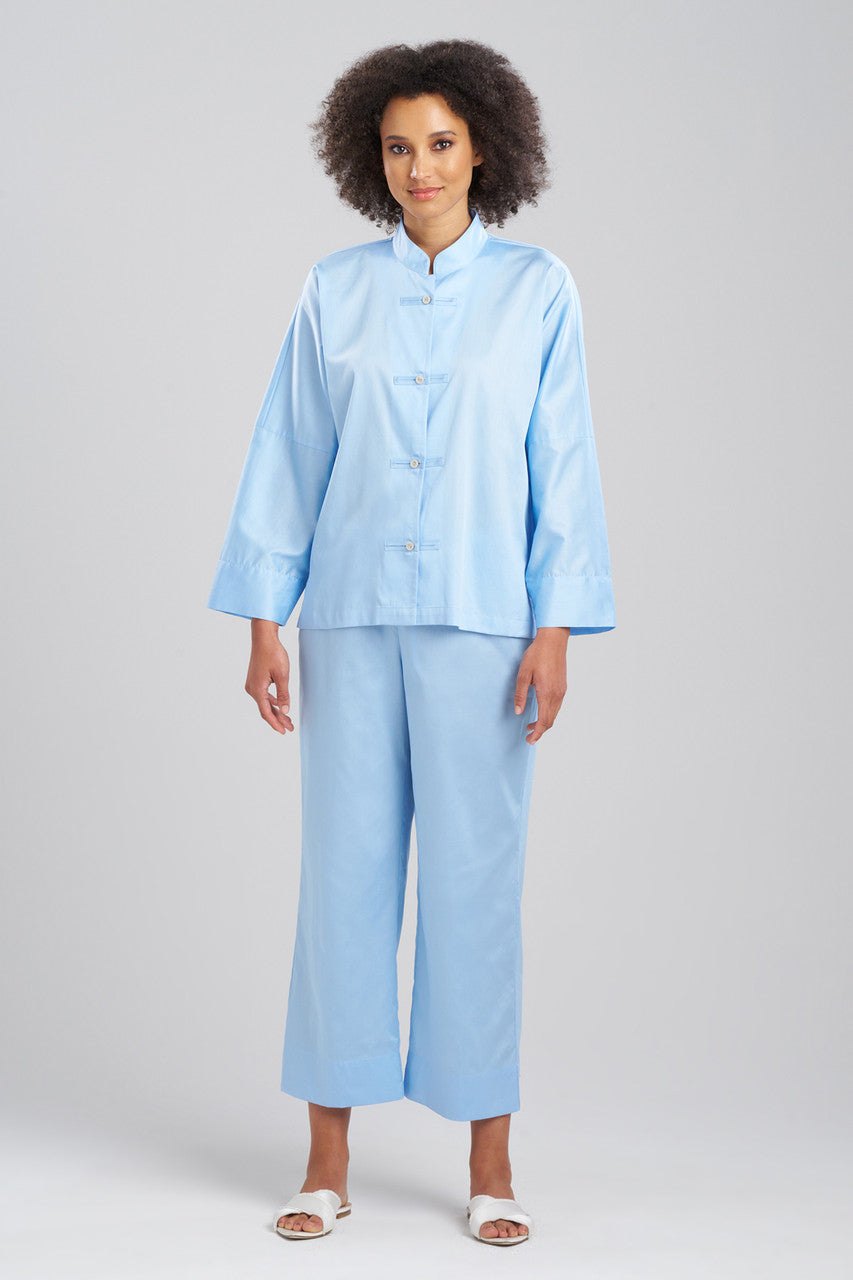 Natori Buy Cotton Sateen Essentials Mandarin PJ in Bluebell Online