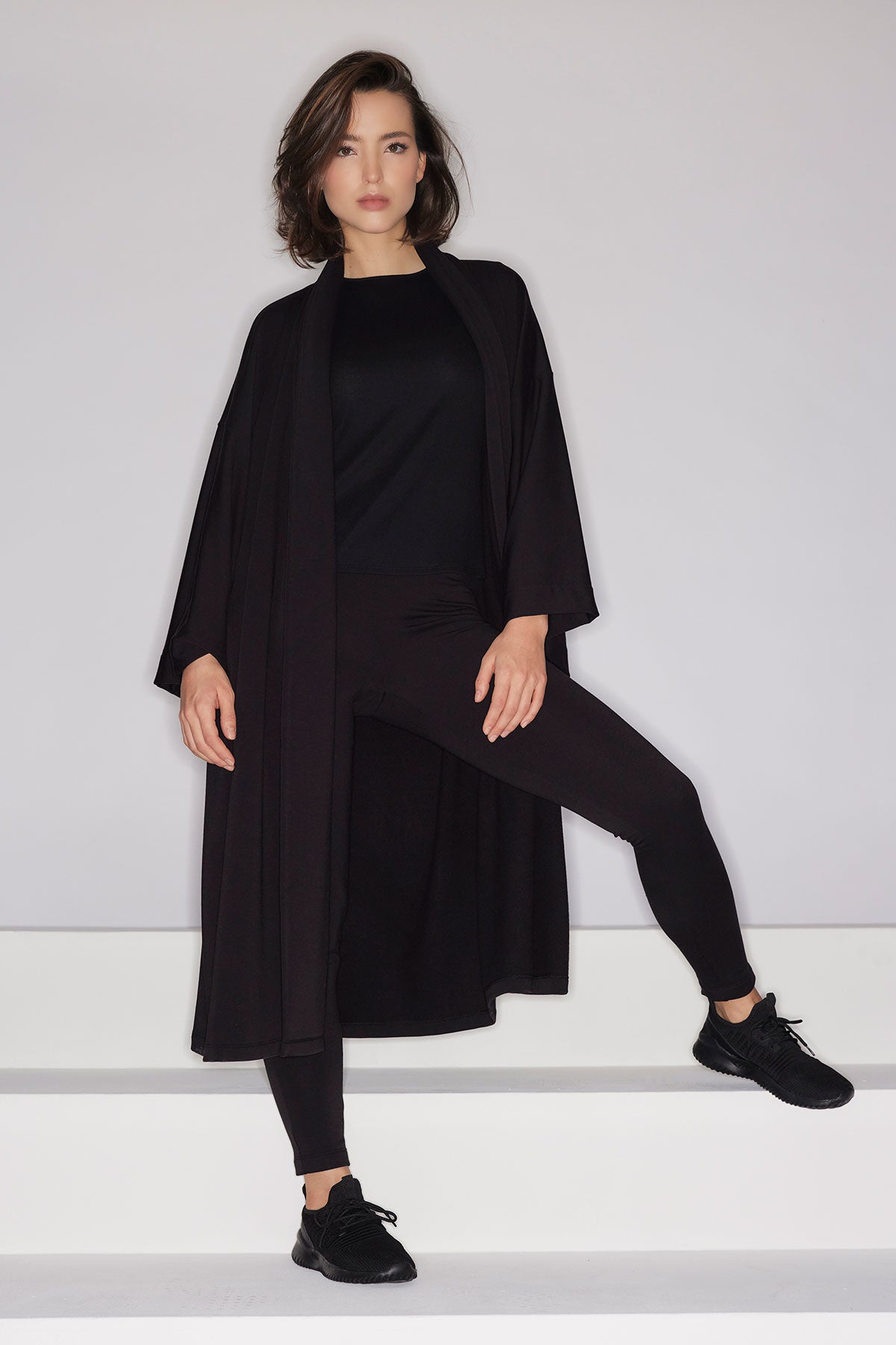 Natori Cocoon Brushed French Terry Dragon Embroidered Robe