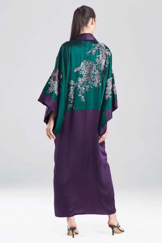 Natori Buy Chinoiserie Embroidery Silk Robe in Juniper Online