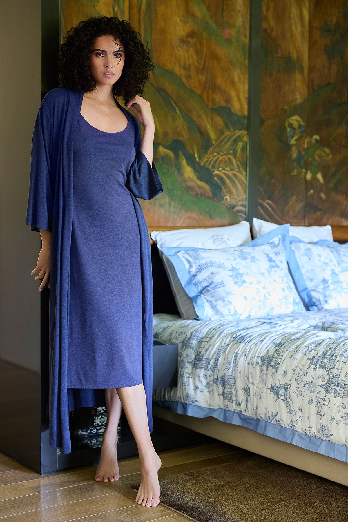 Natori Buy Shangri-La TENCEL™ Gown in Ht Night Blue Online