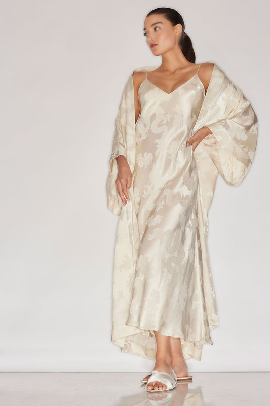 Natori Buy Ines Dragon Gown in Warm White Online