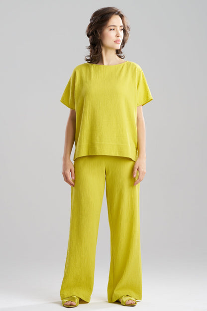 Natori Onsen Cotton Wedge Top