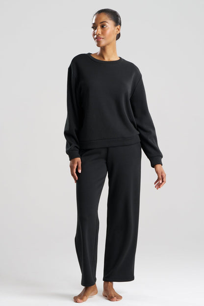 Natori Nova Cozy Brushed Knit Everywhere Crew Neck Top