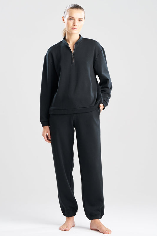 Natori Nova Cozy Brushed Knit Everywhere Zip Up Top