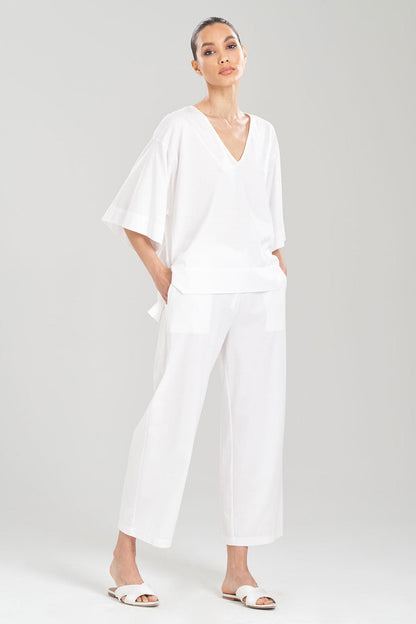 Natori Buy Bliss Essentials V-Neck Top in White Online