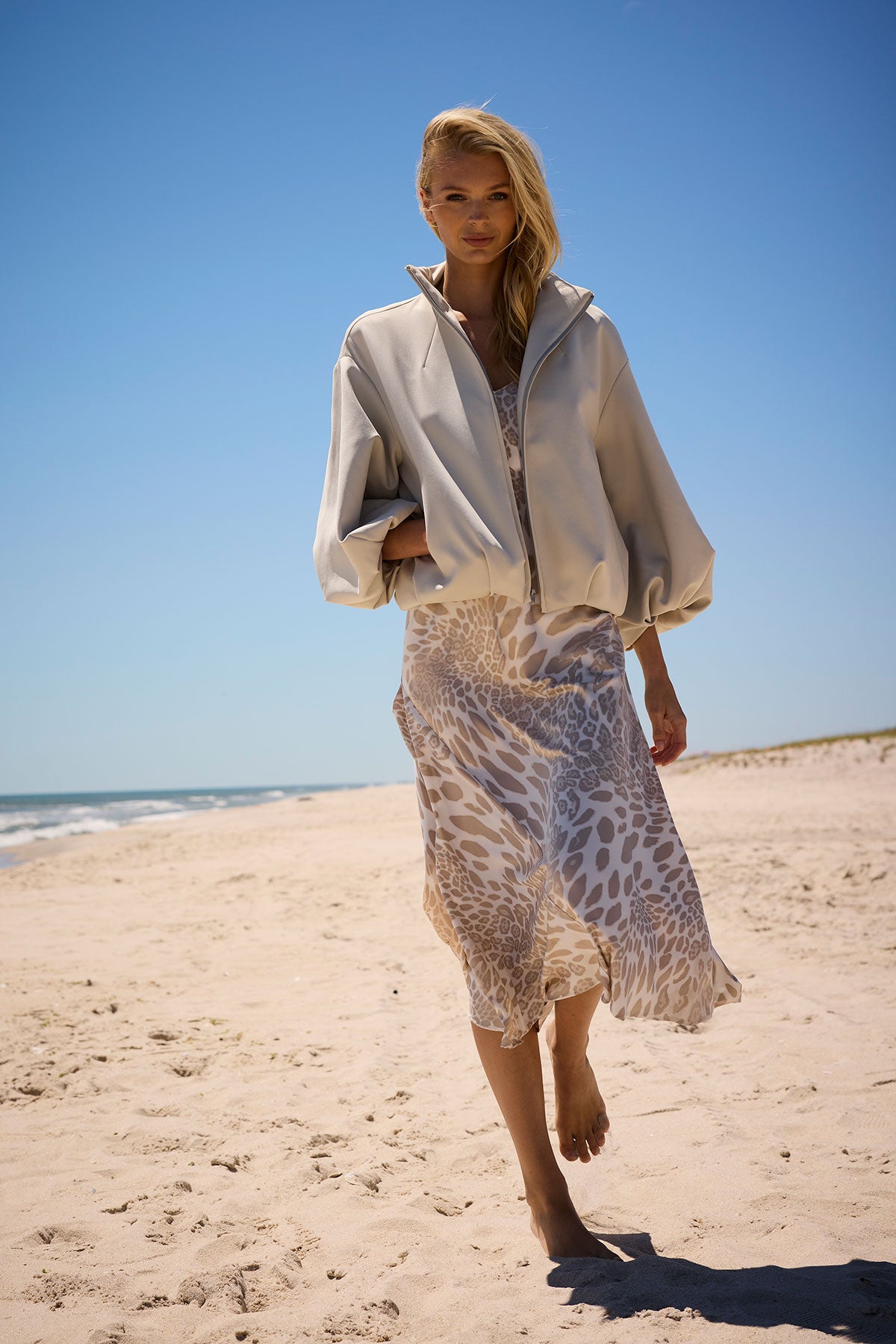 Natori Techno Crepe Bomber Jacket