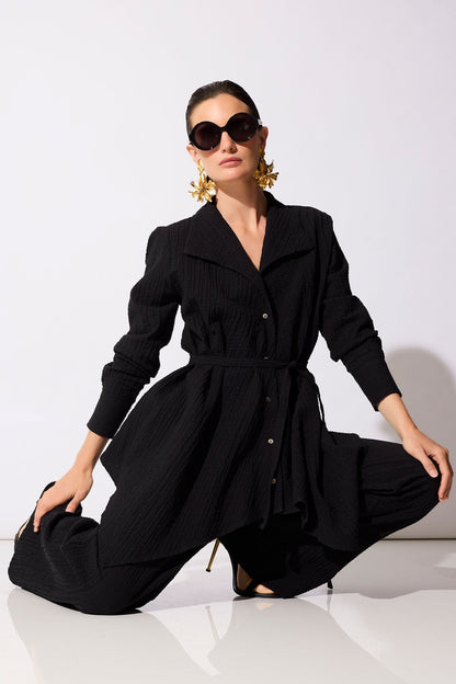 Natori Matelassé Cotton Handkerchief Hem Shirt