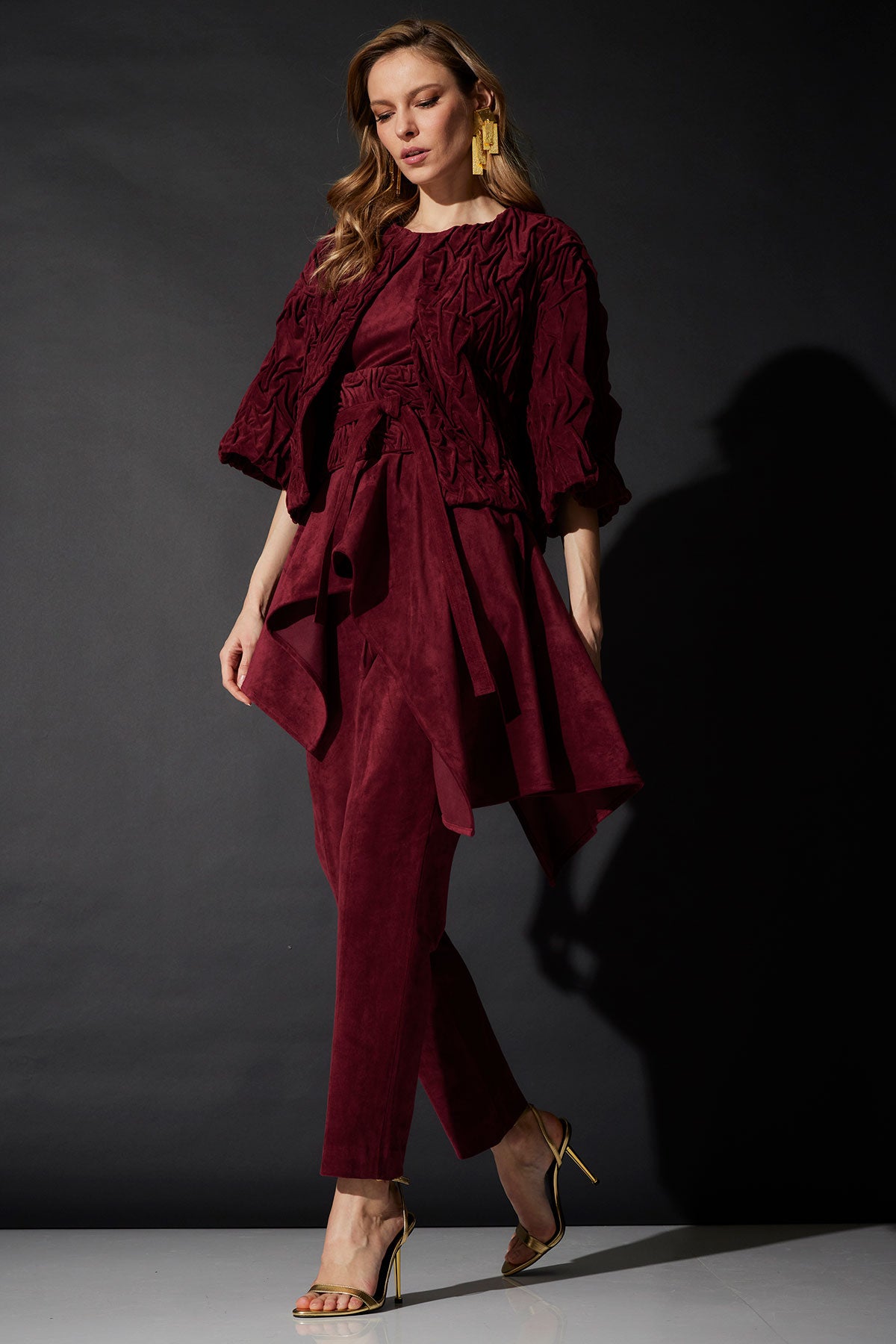 Natori Vegan Luxe Suede Cascade Top