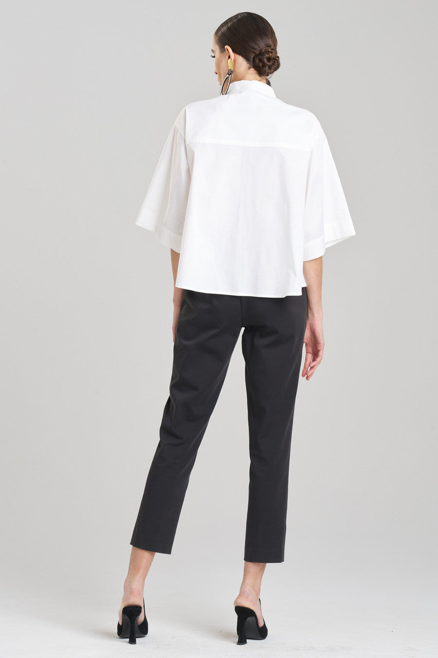 Natori Buy Cotton Poplin Kimono Wrap Shirt in White Online