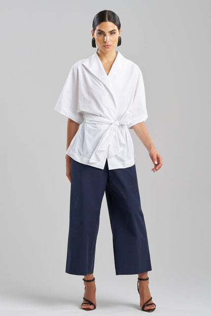 Natori Techno Poplin Wrap Top
