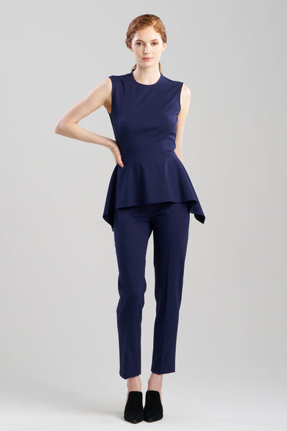 Natori Compact Knit Peplum Top