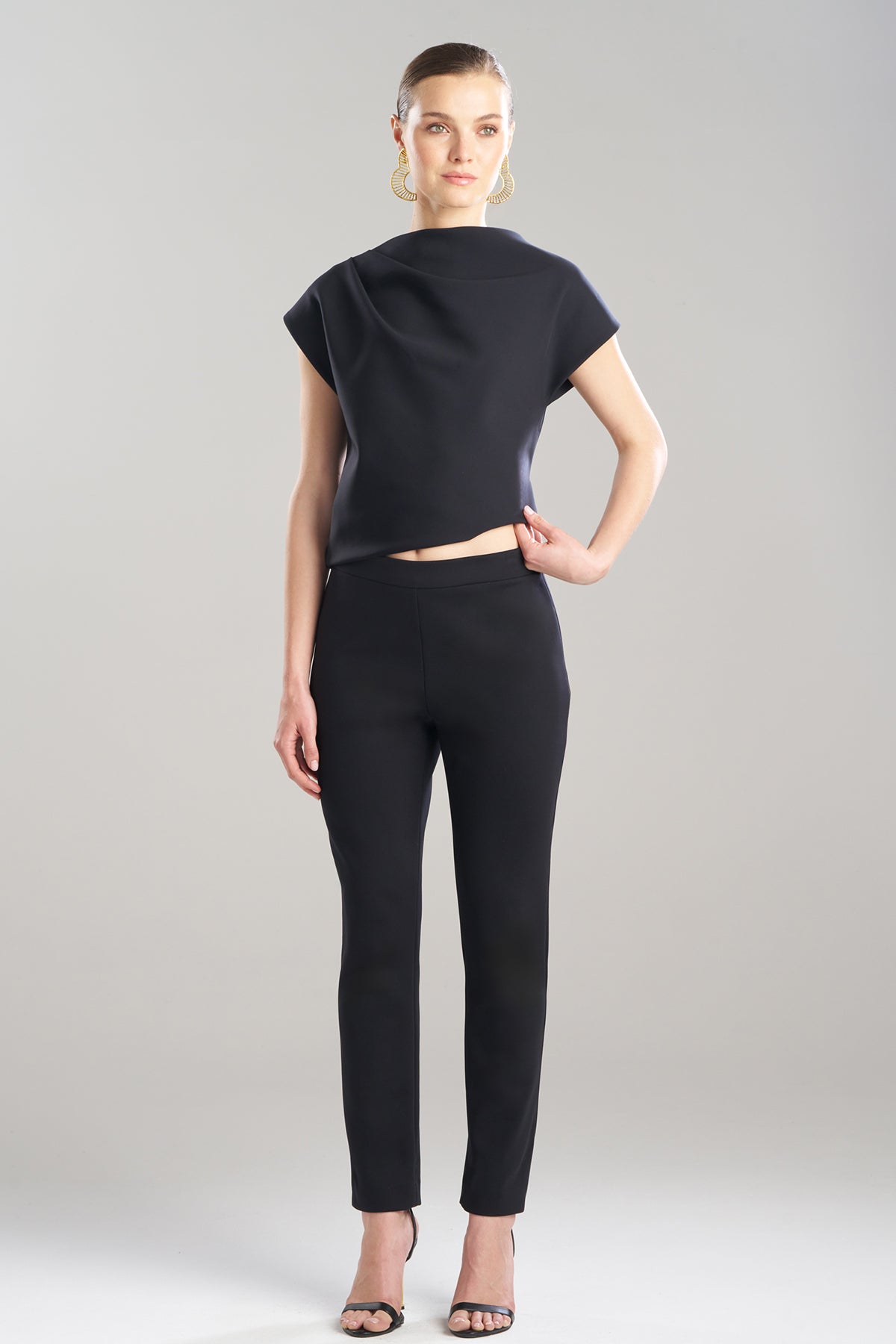 Natori Techno Crepe Side Zip Ankle Pants