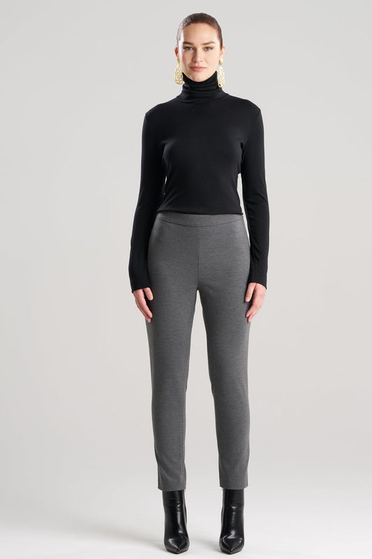 Natori Compact Knit Side Zip Ankle Pants