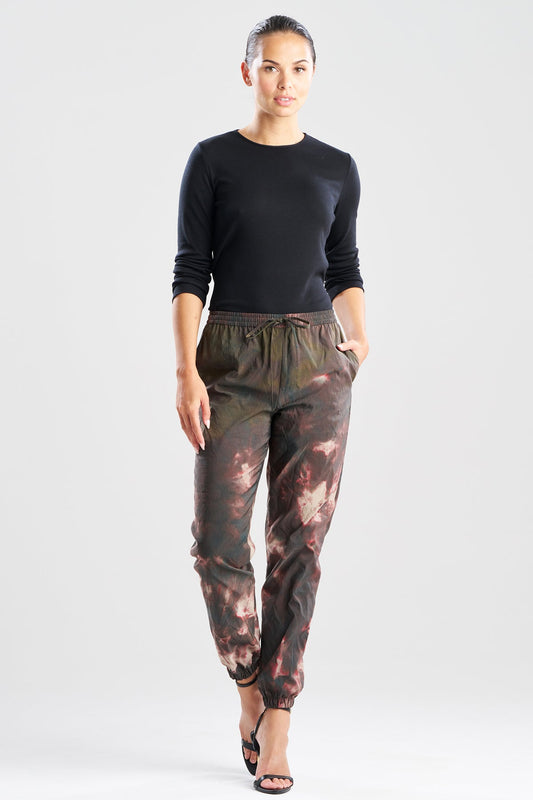 Natori Niji Tie Dye Taffeta Joggers