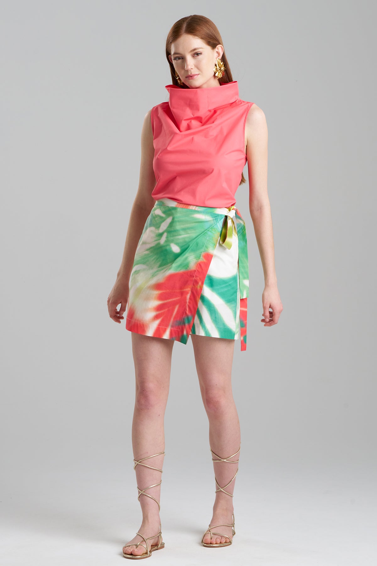 Natori Usami Cotton Wrap Skort