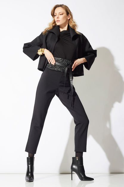 Natori Techno Crepe Stand Collar Jacket