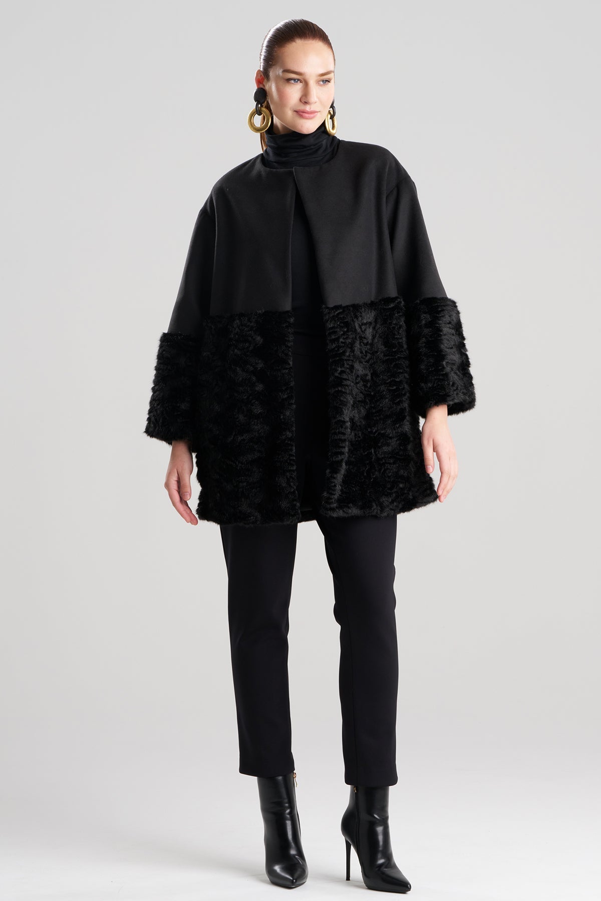 Natori Felt Astrakhan Coat