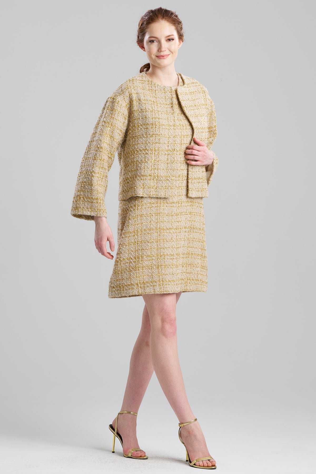 Natori Sparkle Tweed Cropped Jacket