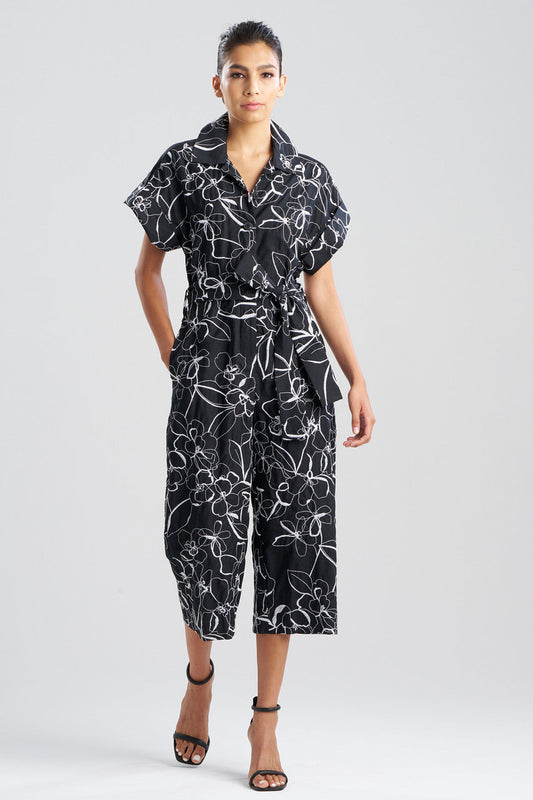 Natori Buy Flower Stencil Embroidered Jumpsuit online