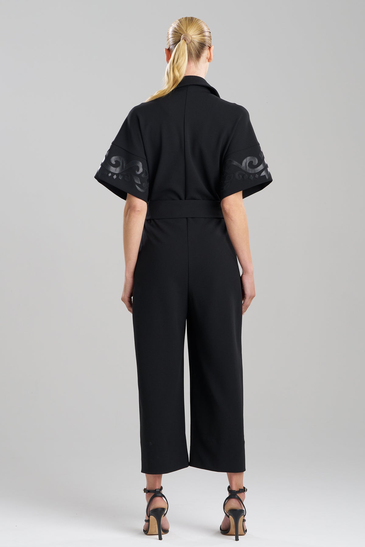 Natori Knit Crepe Embellished Jumpsuit