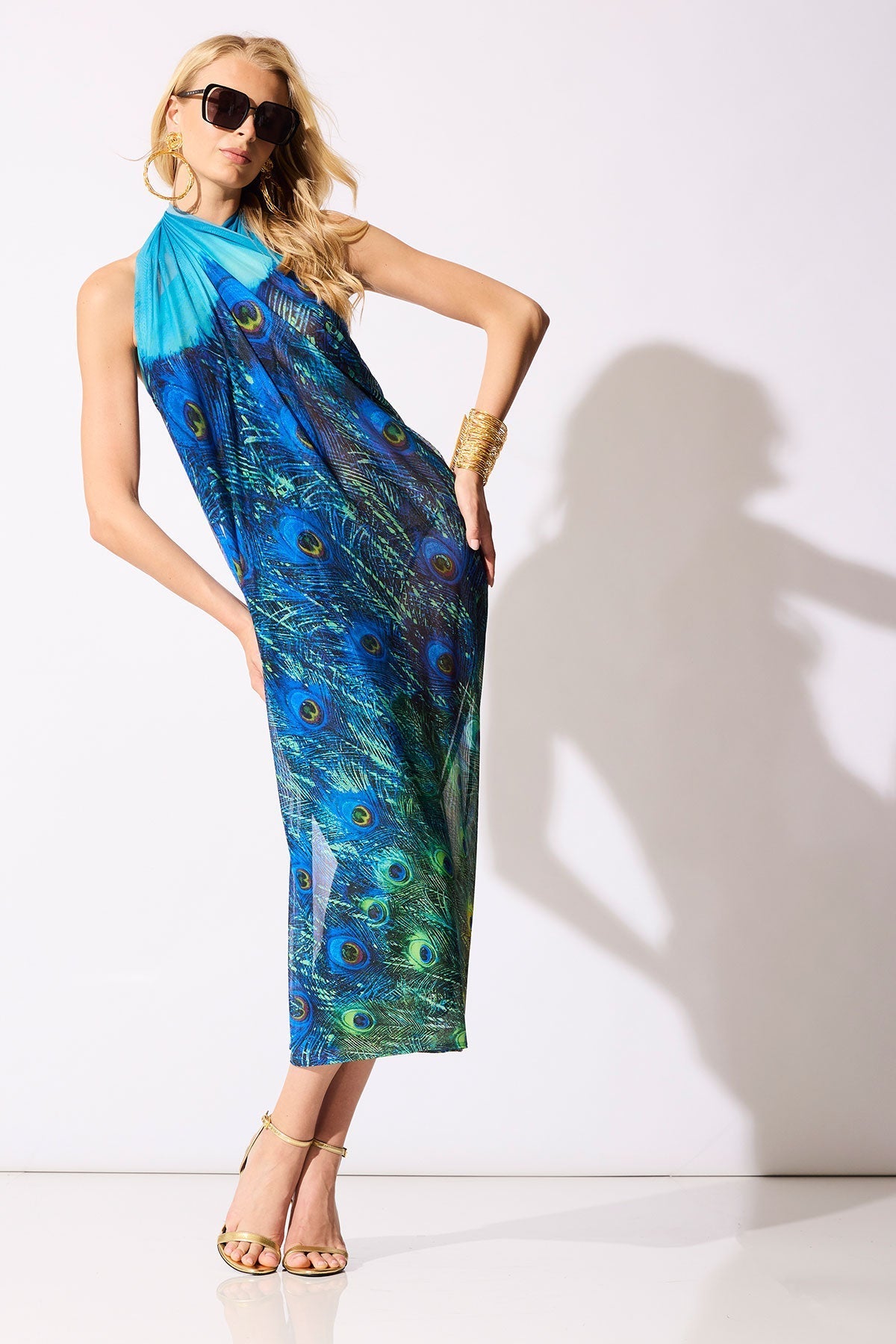 Natori Peacock Mesh Pareo