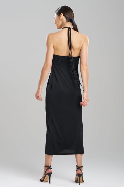 Natori Solid Jersey Halter Dress