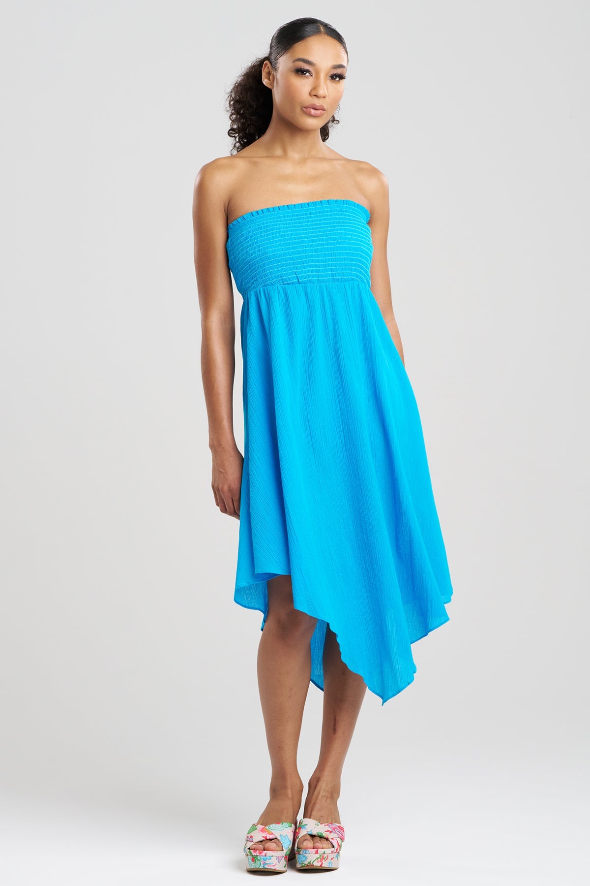 Natori Cotton Gauze Bandeau Dress