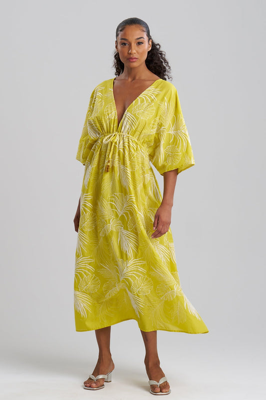 Natori Palm Caftan Dress
