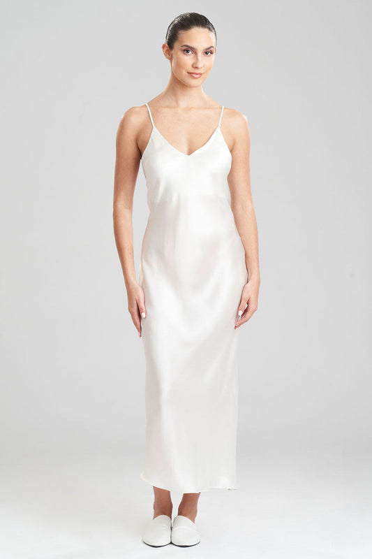 Natori Buy Key Essentials Bridal Silk Gown in Warm White Online