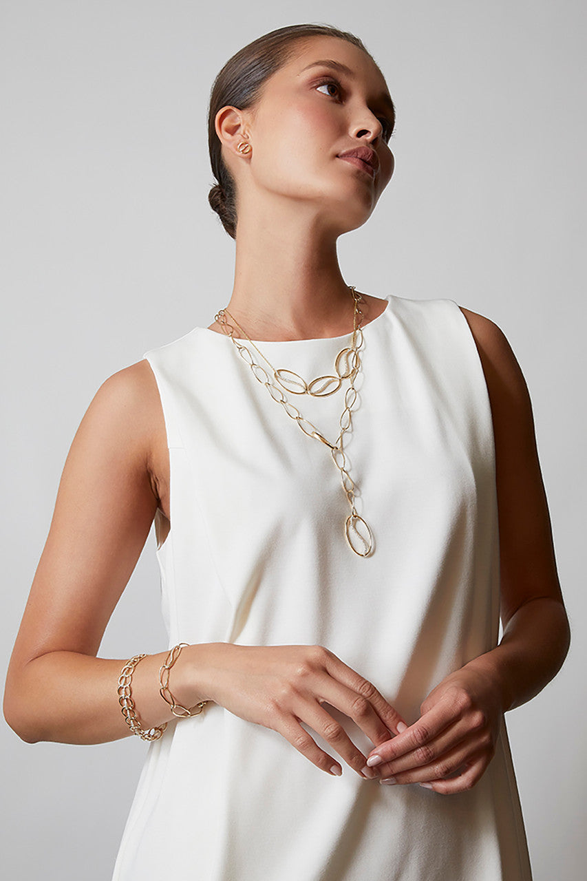 Natori Buy Shangri-La Elliptical Yin-Yang 14K Gold and Diamond Y Necklace in 14K Yellow Gold Online