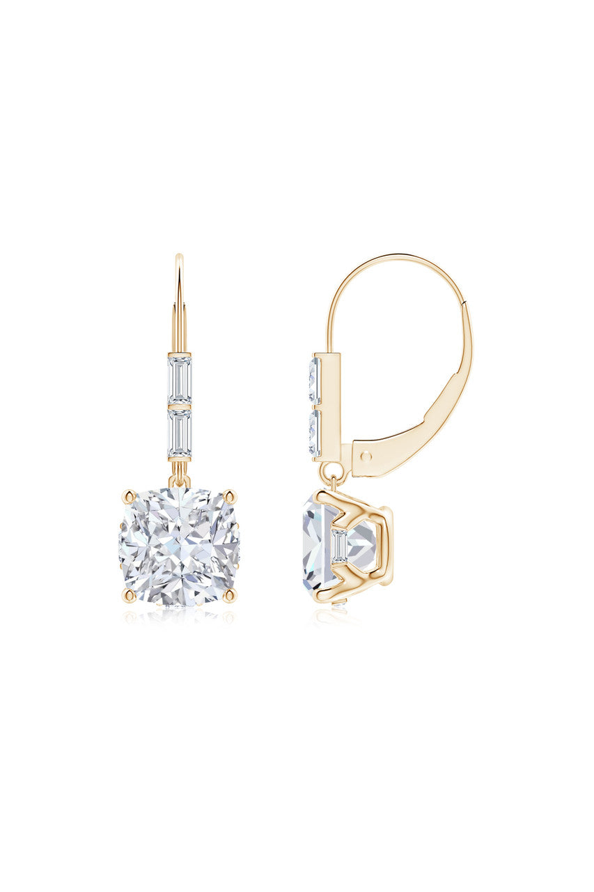 Natori Buy Orient Express Lab-Grown 14K Gold Cushion Diamond Earrings in 14K Yellow Gold Online