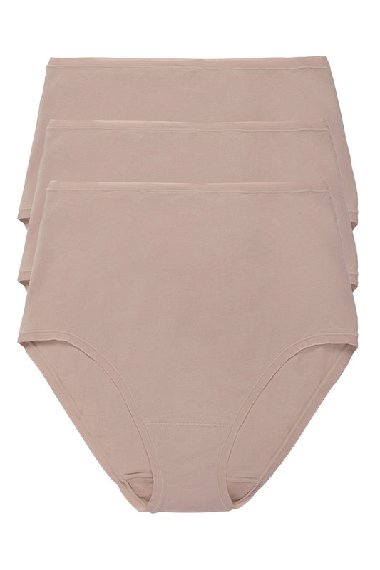 Natori Bliss Bare Cotton High Waist Brief 3-Pack