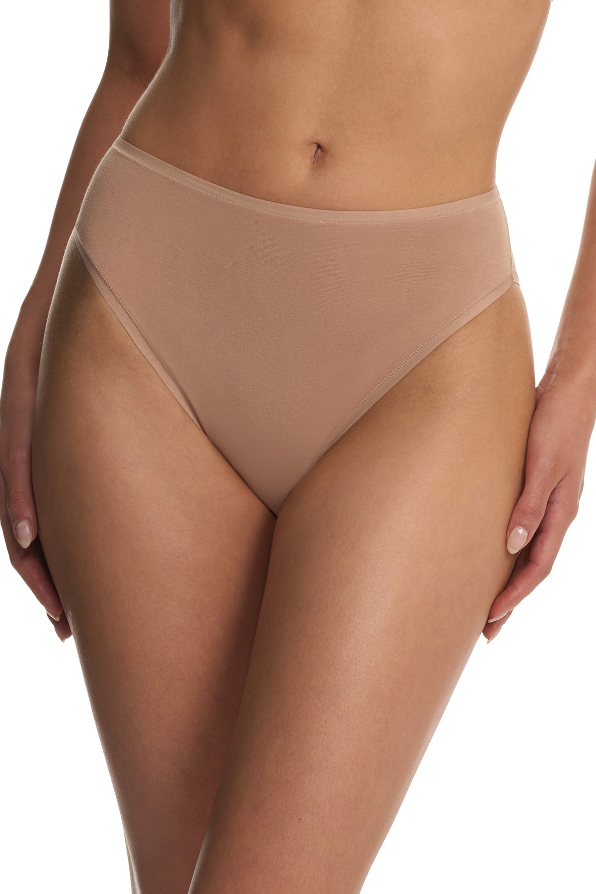 Natori Bliss Bare Cotton High Cut Brief 3-Pack