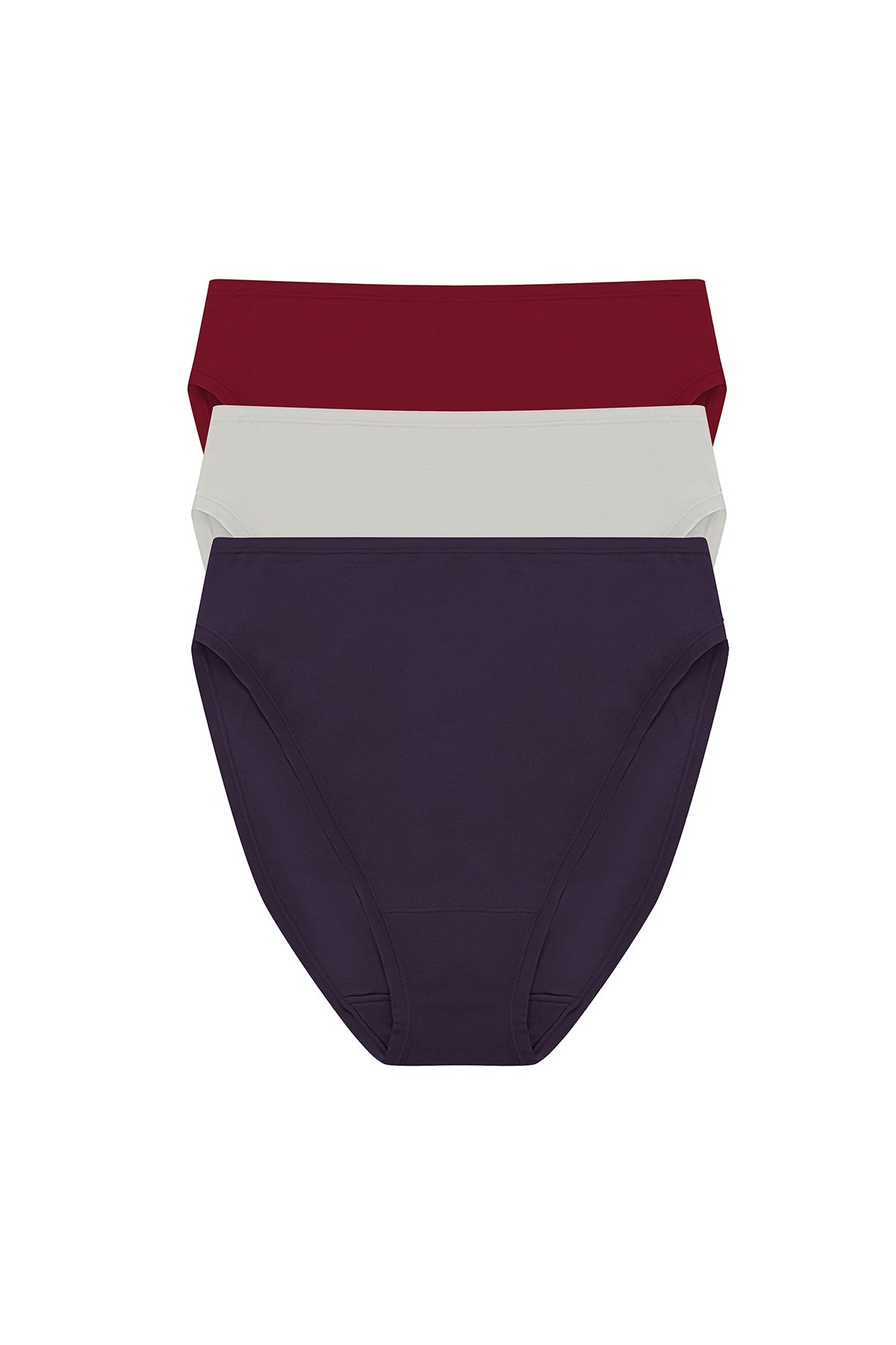 Natori Bliss Bare Cotton High Cut Brief 3-Pack