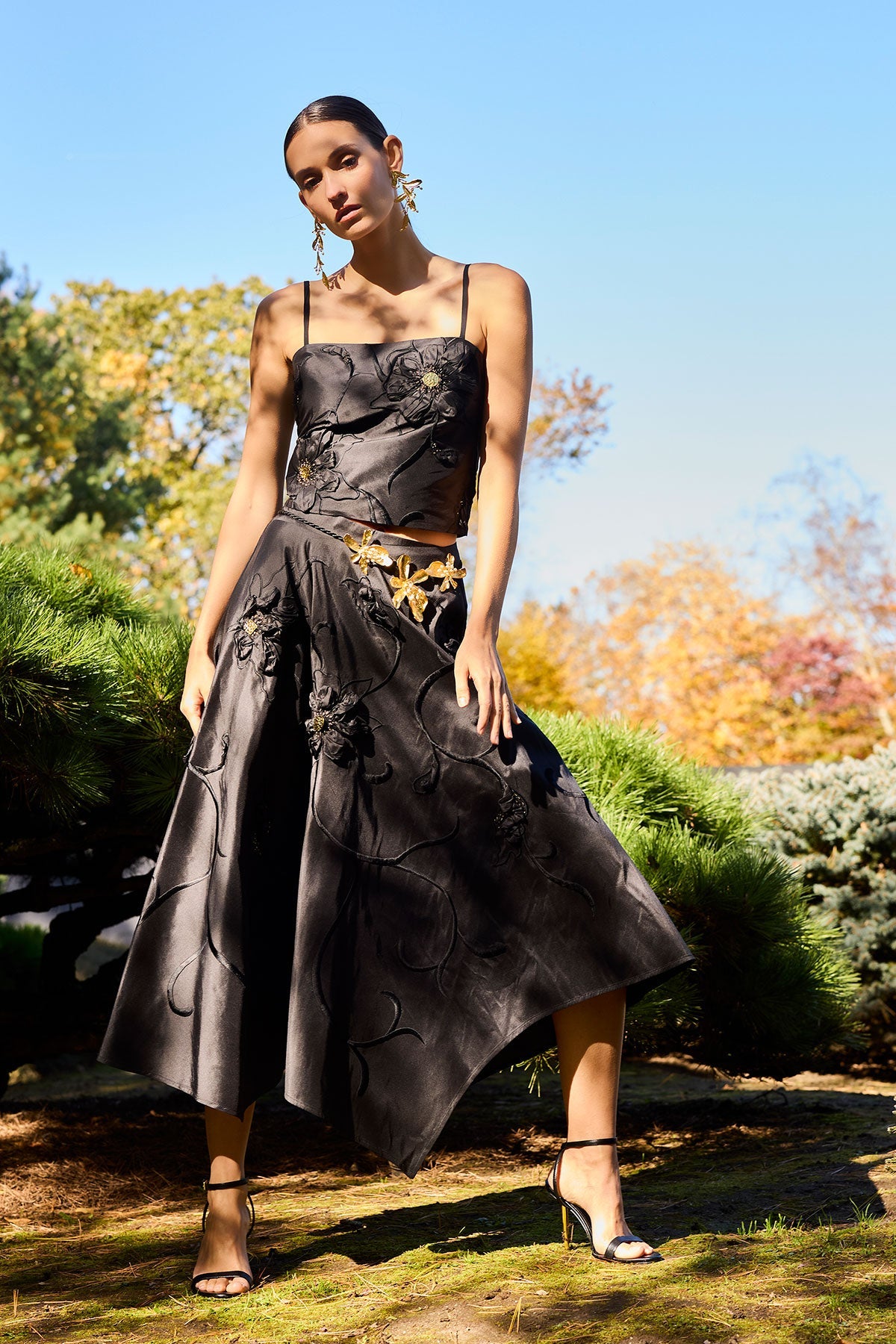Natori Couture Silk Dupioni Embellished Bustier